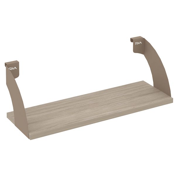 Навесные полки. Кронштейны+ЛДСП полка 600мм MAN-41-6 Дуб аттик/Мокко металл 600*220*200 - Вид 1
