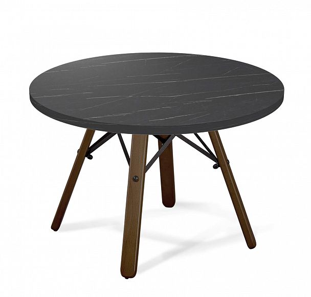 Столик журнальный Sheffilton SHT-S70/ТT 60 ЛДСП темный орех/камень пьетра гриджио черный - Вид 2