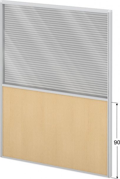 Модуль комбинированный "Мобильные офисные перегородки «Логика»" ПК-ЛГ-МДК200х150/90Ж/Д-В1-300 бук натуральный - Вид 1