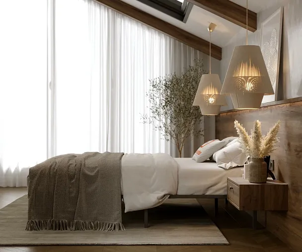 Кровать - подиум металлическая София 1600*2000, цвет черный - Вид 7