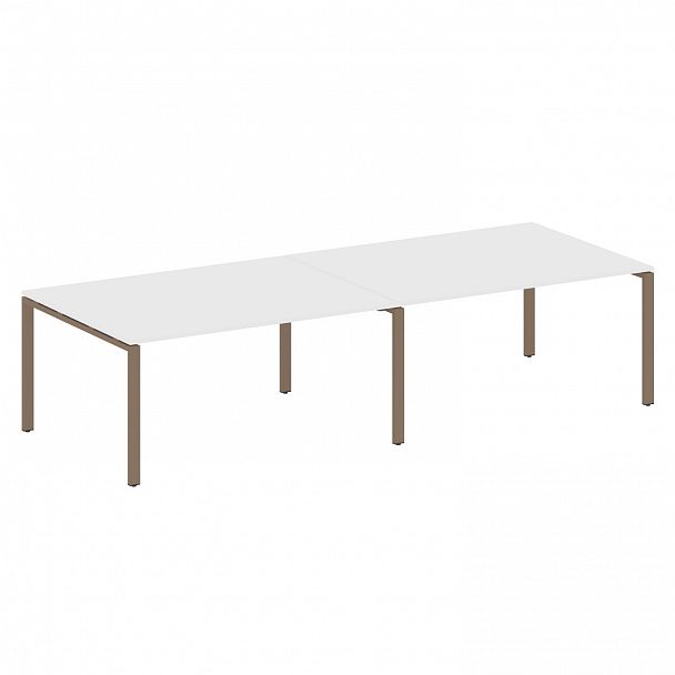 Стол для переговоров "Metal System" БП.ПРГ-2.4 белый/мокко - Вид 1
