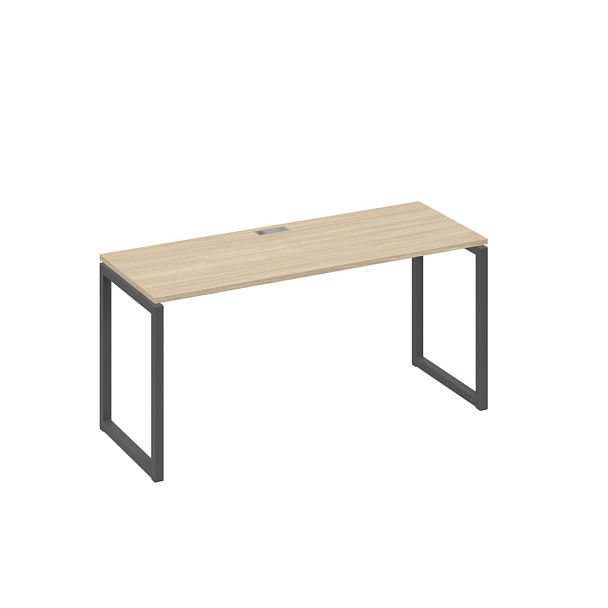 Стол письменный на металлокаркасе QUATTRO A4 А4 Б4 005 БП дуб скандинавский / металлокаркас антрацит - Вид 1