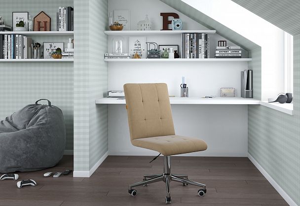 Кресло CHAIRMAN 030, крестовина хром, ткань велюр, розовый - Вид 7