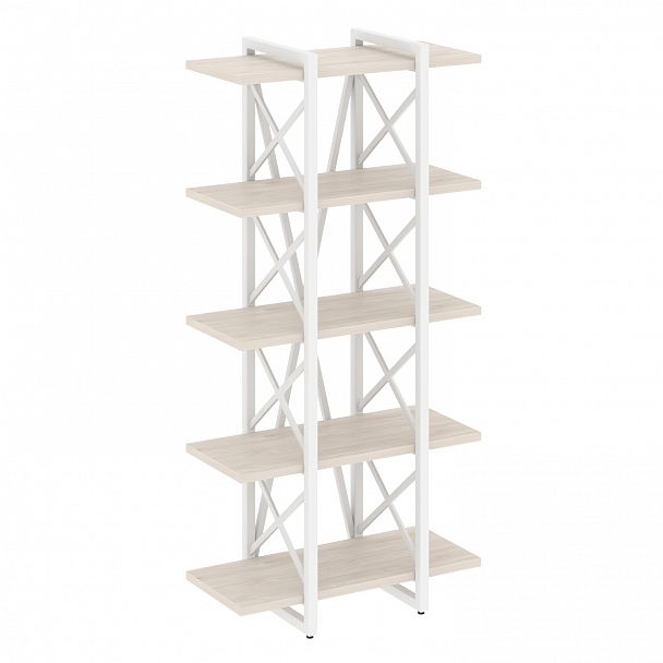 Стеллаж на опорах "Loft" VR.L-MST.O-5.4V денвер светлый/белый - Вид 1