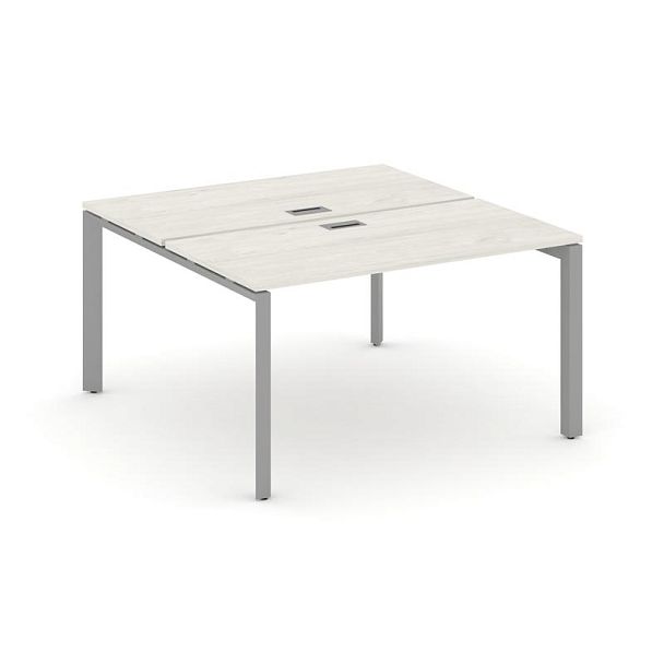 Style Project Next Рабочая станция двухсторонняя SN-59P.DRS-003 Дуб Наварра/Металл Серый/Серебро Заглушка 1380*1232*750 - Вид 1