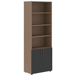 Шкаф высокий широкий VHCS 80.5 Яшма черный/Кобра 800х430х2253 VELION - Фото предпросмотра