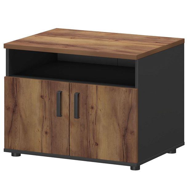 Тумба для оргтехники СМТ-2ДН Тип2 Графит/Таксония 800x600x607 Смарт - Вид 1