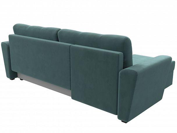 Угловой диван Амстердам Лайт левый (полностью Велюр бирюзовый) - Вид 6