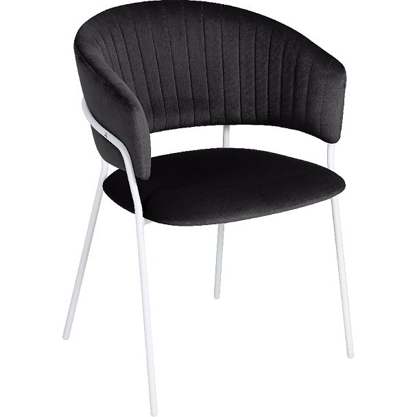 Стул кухонный Даксон черный велюр/белый - Вид 3