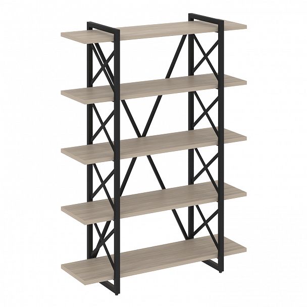 Стеллаж на опорах "Loft" VR.L-MST.O-5.8V дуб аттик/черный - Вид 1