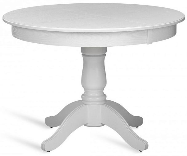 Стол деревянный раздвижной Вэлт D110(150)х110х76 Белый - Вид 1