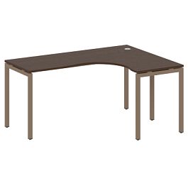 Metal System Quattro Стол криволинейный правый на П-образном м/к 40БП.СА-4 (R) Венге/Мокко металл 1600*1200*750 - Фото предпросмотра