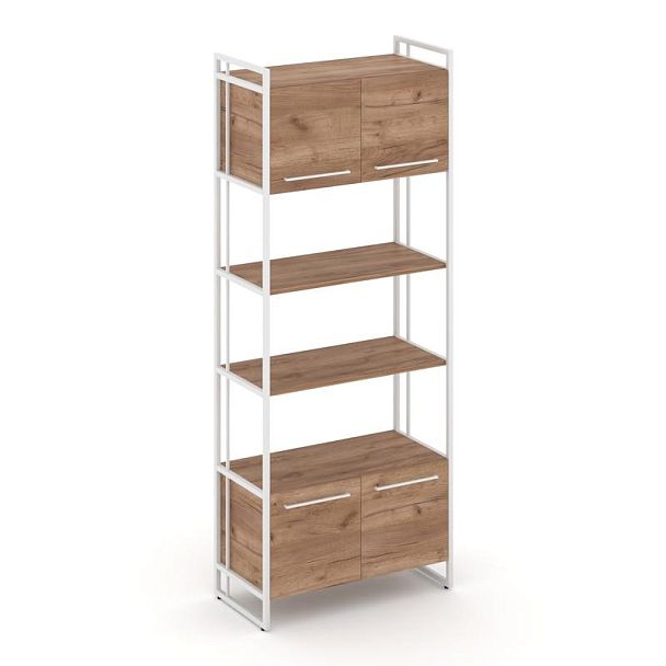 Rift Шкаф 5 ниш широкий RF.SS-54 Дуб Табак/Металл Белый 798*396*2010 - Вид 1