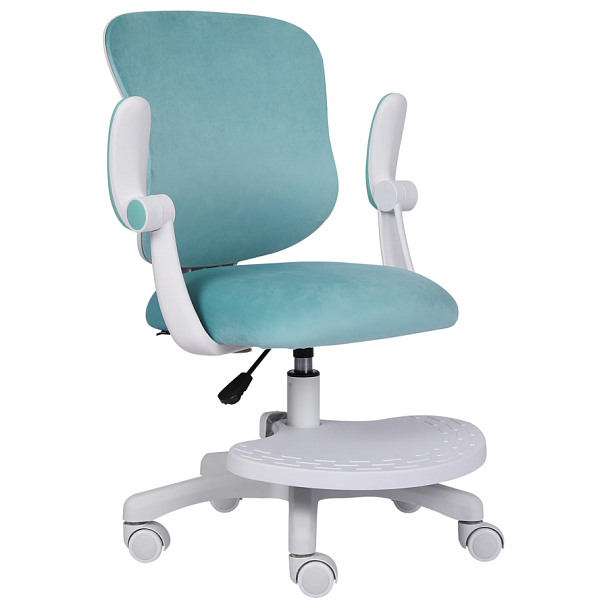 Кресло детское с подставкой для ног BRABIX "Sky MG-206", велюр, голубое, 533155 - Вид 4