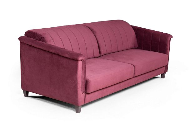Amsterdam диван-кровать трехместный прямой, велюр красный - Вид 8
