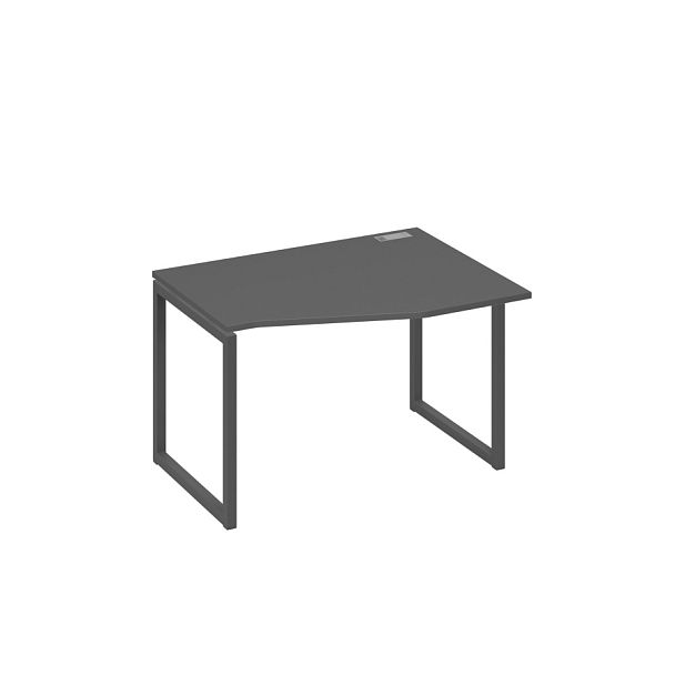 Стол эргономичный правый "Техно" на металлокаркасе QUATTRO A4 А4 Б4 062 БП антрацит премиум / металлокаркас антрацит - Вид 1