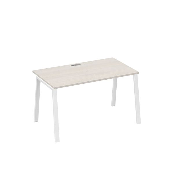 Стол письменный на металлокаркасе TRE A4 А4 Б3 024 БП дуб / металлокаркас белый - Вид 1