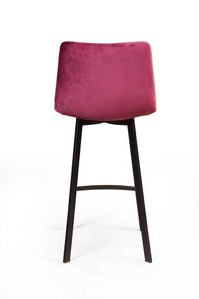 Стул барный UNO, бархат красный 16 new / чёрный профиль - Вид 6