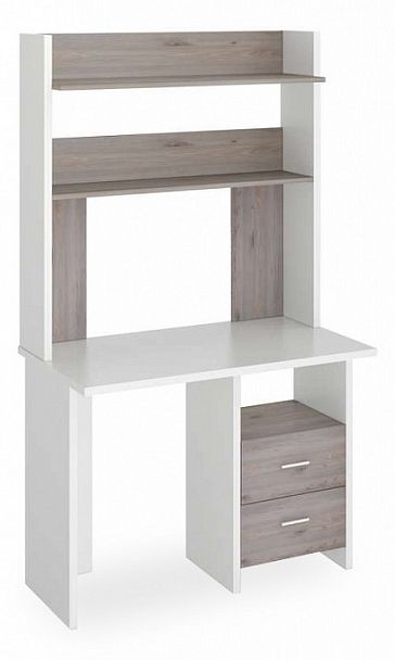 Стол компьютерный Нельсон Lite СКЛ-Прям100+НКЛХ-100 БЕН Белый/Нельсон - Вид 1