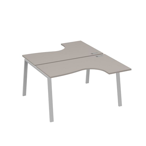 Рабочая станция TRE (2х140) столы Классика эргономичные A4 А4 Б3 181  БП мокко премиум / металлокаркас серый - Вид 1