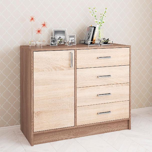 Комод Катрин 6 (1000*830*425) ясень шимо/дуб сонома - Вид 1