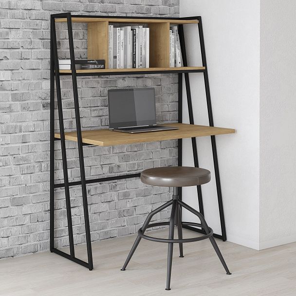 Шкаф колонка со стеклянной дверью LMC 40.2(L) Сосна Эдмонт 400х430х1517 LOFTIS - Вид 12