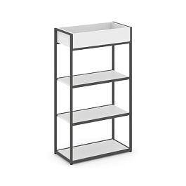 Rift Стеллаж металлический высокий приставной RF.STM-001 Белый Бриллиант/Металл Антрацит 596*350*1250 - Фото предпросмотра