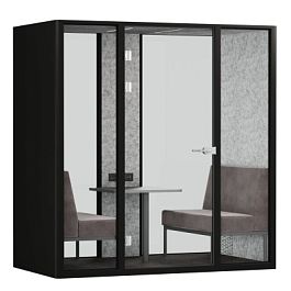 SoundCube RV QUATTRO з/с-стекло  SDC-2.2-GL Черный/Зимний Лес/Черный/Антрацит/Прозрачный/Серый 2200*1470*2278 - Фото предпросмотра