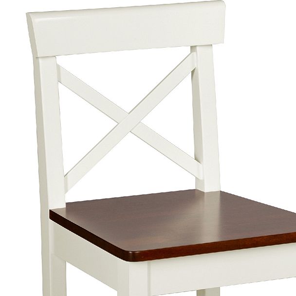 Комплект деревянных полубарных стульев с жестким сиденьем Бергольф Слоновая кость/Темный орех, 3 шт. - Вид 7