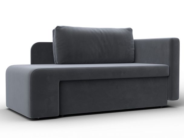 Кушетка Лига-097 Велюр серый - Вид 1