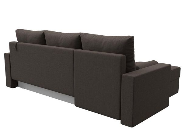 Диван угловой Верона Лайт левый угол Рогожка коричневый - Вид 6