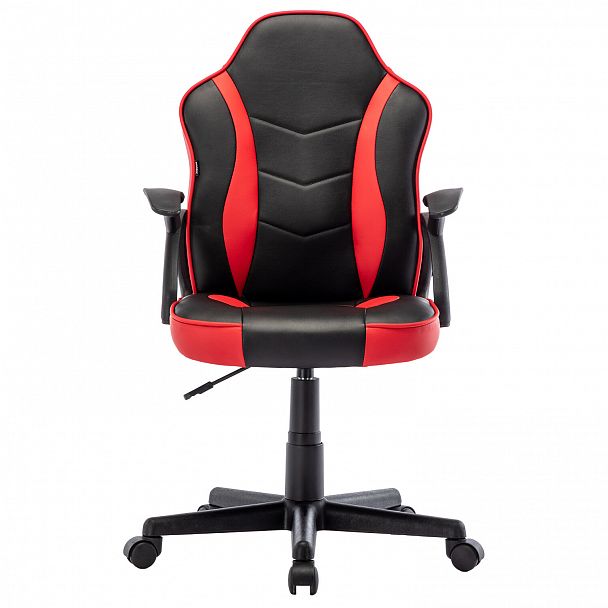 Кресло компьютерное BRABIX "Shark GM-203", экокожа, черное/красное, 532512 - Вид 6