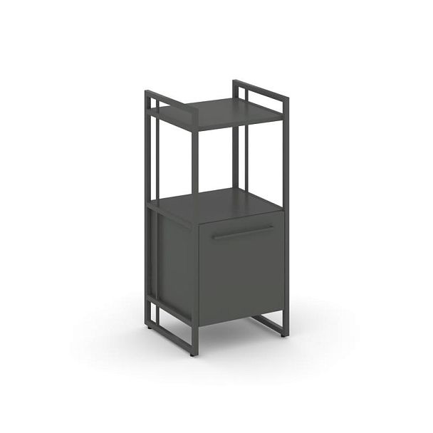 Rift Шкаф 2 ниши узкий RF.SU-22 (L) Антрацит/Металл Антрацит 420*396*924 - Вид 1