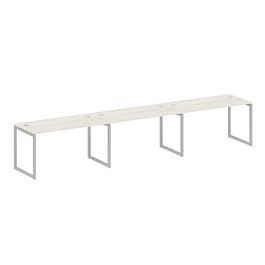 Metal System Quattro Р. ст. на 3 раб. места на О-образном м/к 40БО.СМ-3.3 Дуб наварра/Серый металл 4200*720*750 - Фото предпросмотра