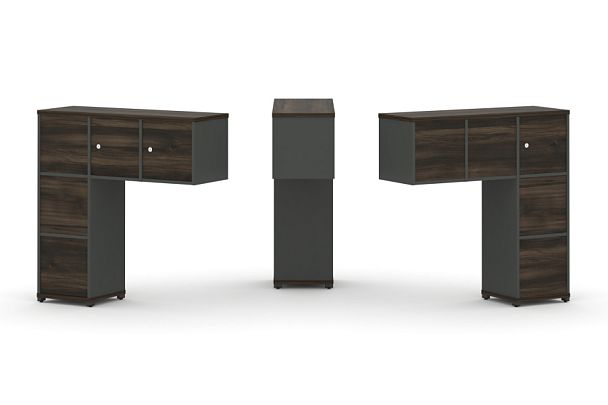 Concept Надставка низкая CN.DNN-006 Дуб Мали/Антрацит/Металл Антрацит 1099*365*1130 - Вид 1