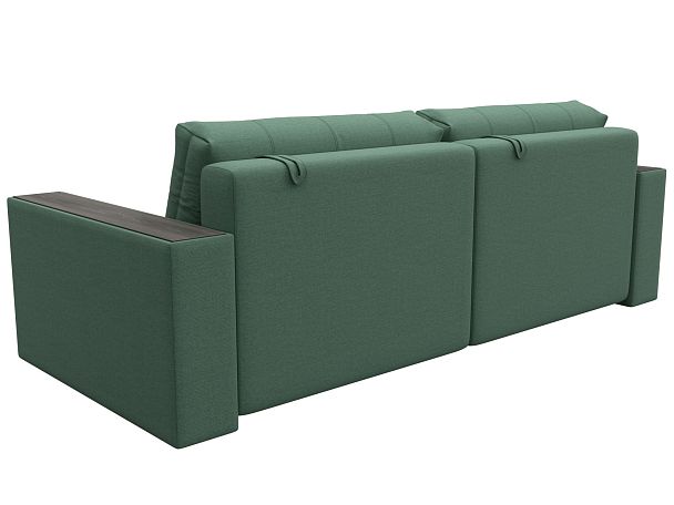 Диван прямой с декором Лига-049 НПБ Рогожка зеленый - Вид 5