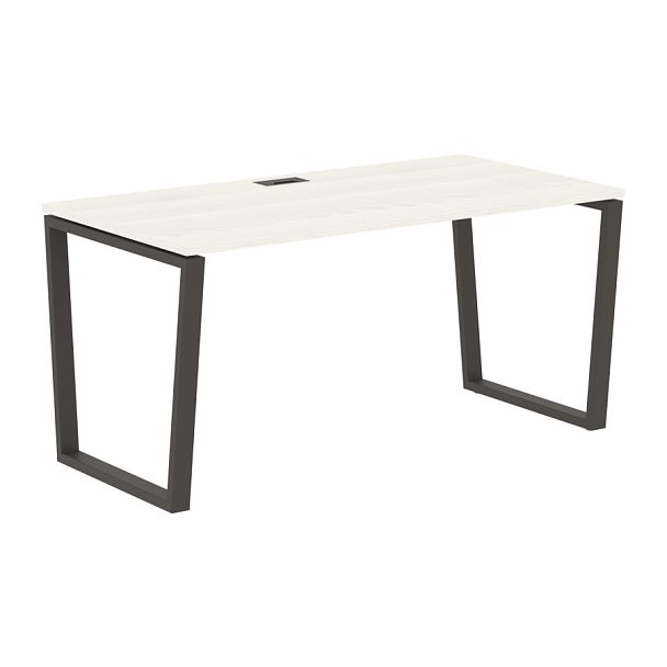 Стол прямой EVST 1580 Ясень Траун/Мокко 1560х800х750 EDIS - Вид 1