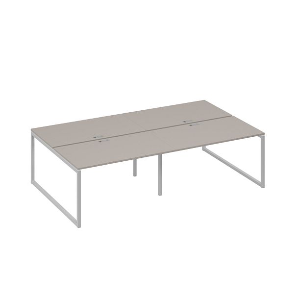 Рабочая станция на металлокаркасе QUATTRO (4х140) A4 А4 Б4 177-2 БП мокко премиум / металлокаркас серый - Вид 1