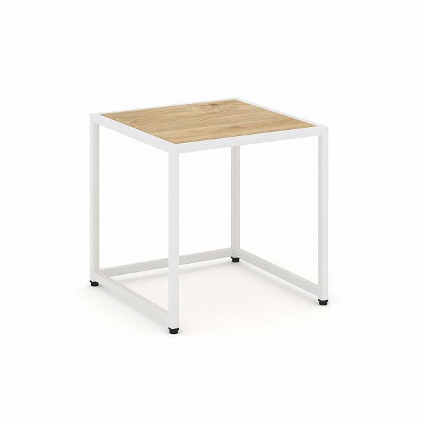 Стол журнальный "Loft" VR.L-SJK-45 Тиквуд Светлый/Белый - Вид 1