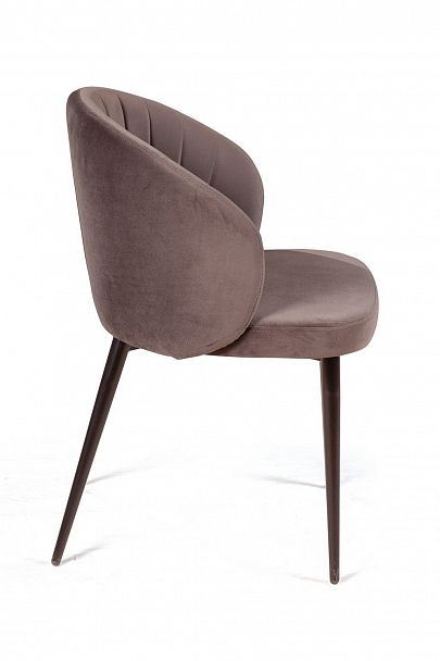 Стул Mont Blanc, бархат антрацит 14 / черный конус - Вид 6