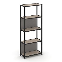 Shelf Mobile Стеллаж 5 уровней 1 секция VR.LT-STK-502.08 Дуб Аттик/Металл Черный/W-11 800*400*2000 - Фото предпросмотра