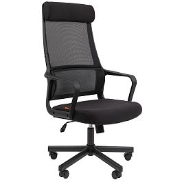 Кресло CHAIRMAN 590, ткань/сетка, черный - Фото предпросмотра