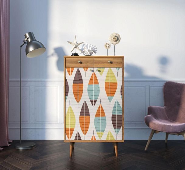 Комод Berber два ящика и дверки 48 принт арт BB46/Print_48 - Вид 5