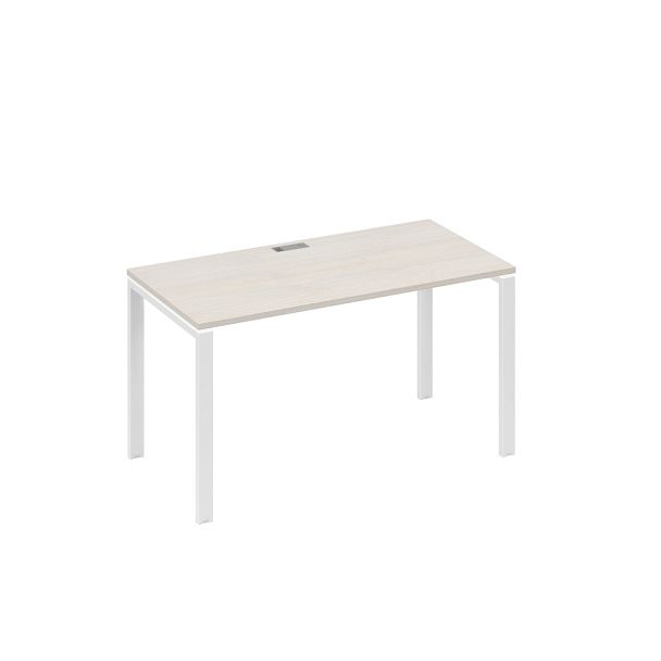 Стол письменный на металлокаркасе UNO A4 А4 Б1 014 БП дуб / металлокаркас белый - Вид 1