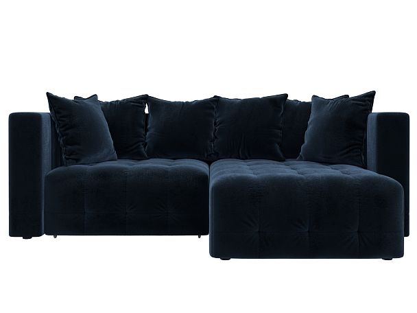 Диван угловой Лига-052 НПБ угол универсальный Велюр синий - Вид 2
