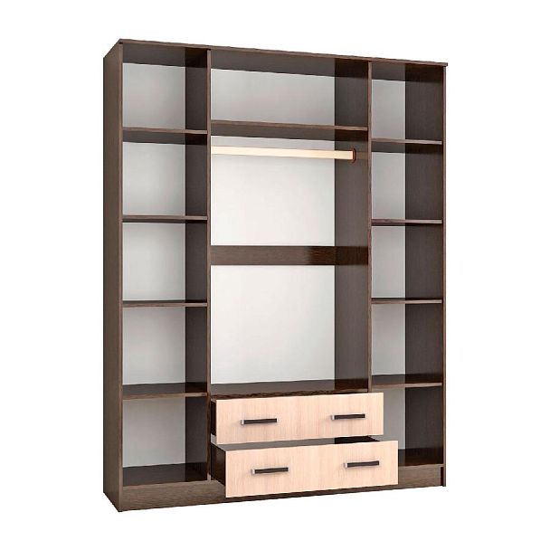 Шкаф комбинированный Лагуна-016  (1600*2100*510) венге/дуб молочный - Вид 2