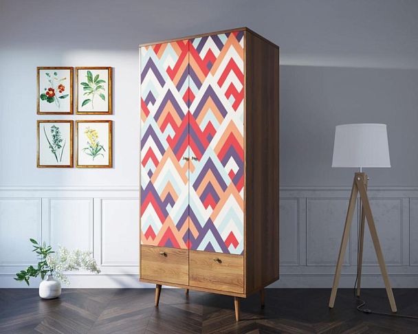 Шкаф двухстворчатый Berber принт 2 арт BB16/Print_02 - Вид 3