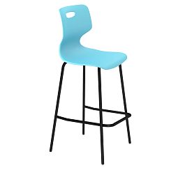 Стул барный SHT-ST58/S29P a5-7 голубой/черный муар - Фото предпросмотра
