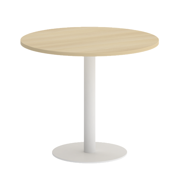 Home Office Стол круглый VR.SP-5-90.1 Акация/Белый металл 900*900*750 - Вид 1