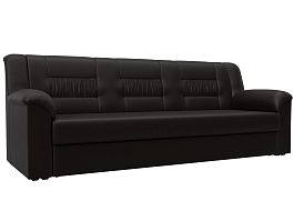 Диван прямой Карелия Экокожа коричневый - Фото предпросмотра